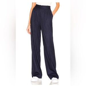 Women's Navy Pinstripe Pants